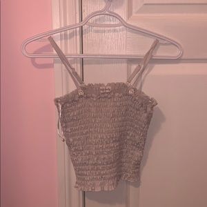 white ruffled top (can be strapless)